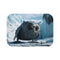 "Whimsical Owl Bath Mat Landing"