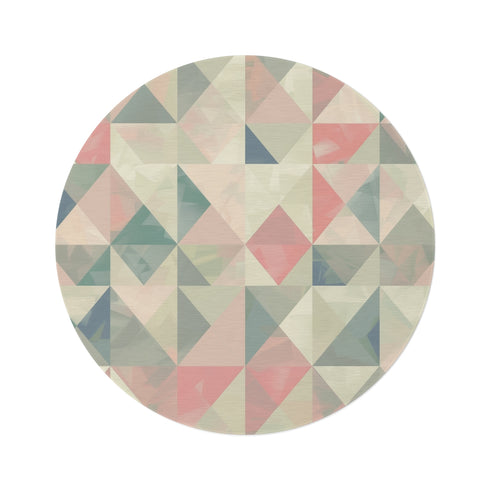 "Whimsical Pastel Geometric Rug"