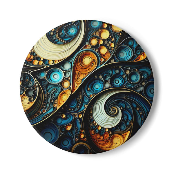 "Whimsical Patterned Drink Coaster"