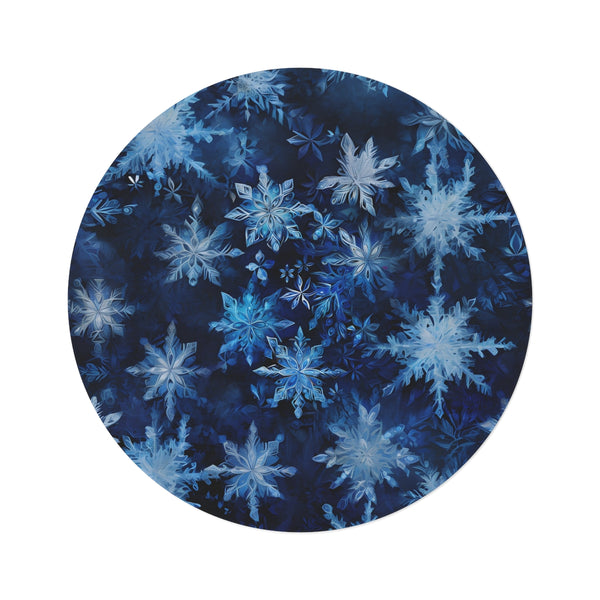 "Whimsical Patterned Round Rug"