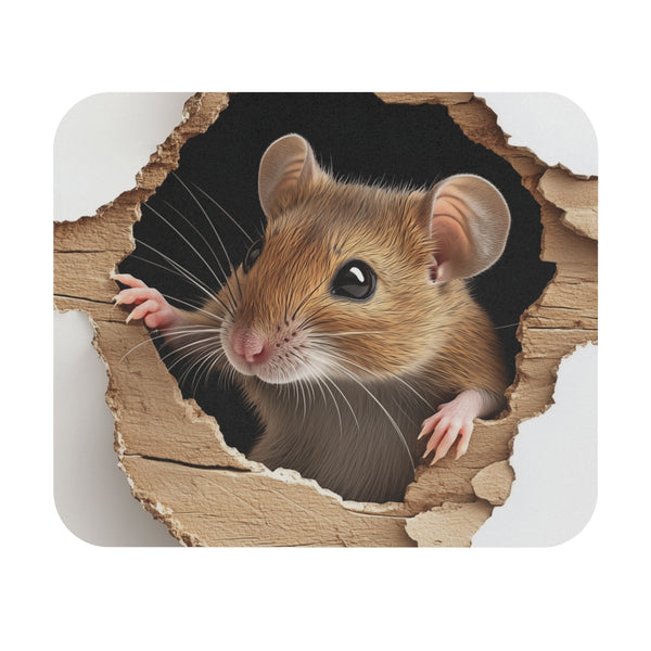 Whimsical Rat Hole Mouse Pad