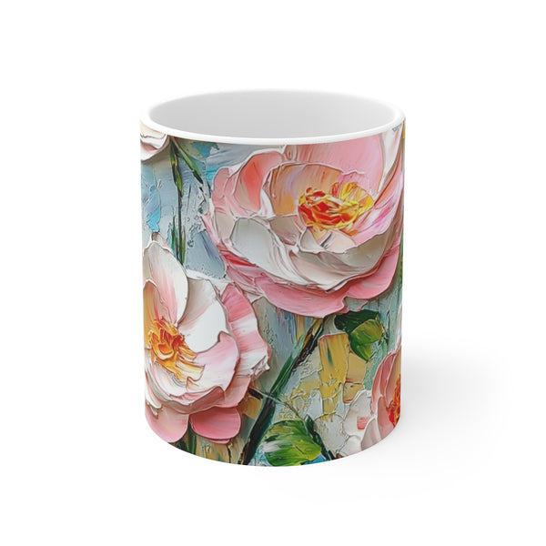 "Whimsical Rosebud Coffee Mug"