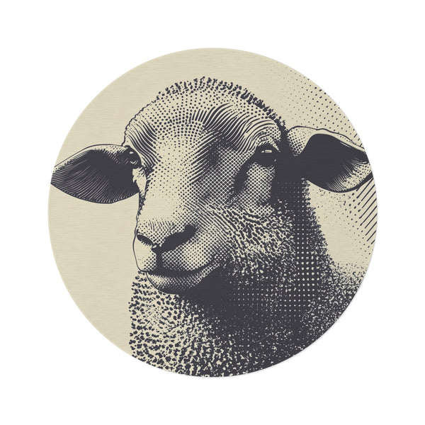 "Whimsical Sheep Round Rug"