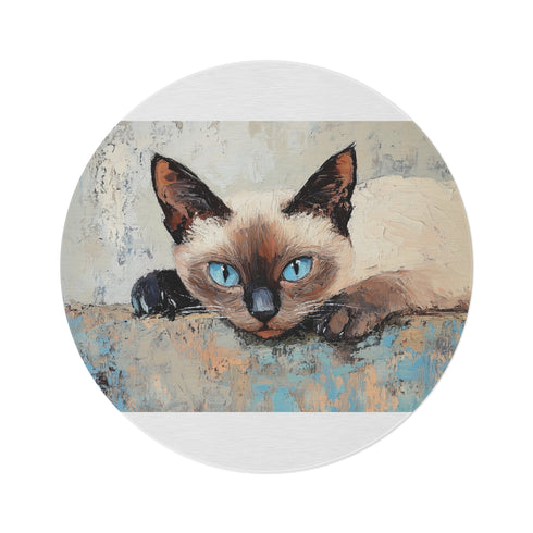 "Whimsical Siamese Cat Rug"