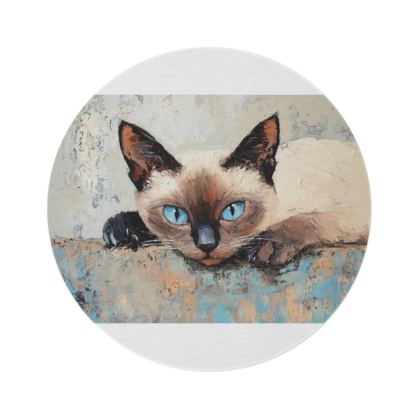 "Whimsical Siamese Cat Rug"