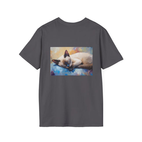 Whimsical Siamese Cat Tee