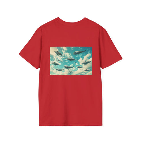 Whimsical Sky Floating Whales T-shirt