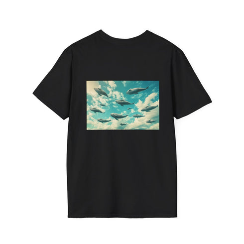 Whimsical Sky Floating Whales T-shirt