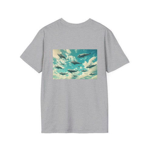 Whimsical Sky Floating Whales T-shirt