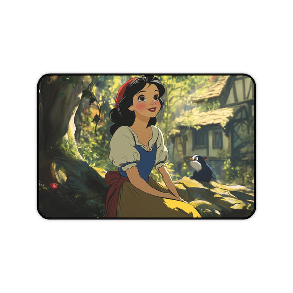 "Whimsical Snow White Desk Mat"