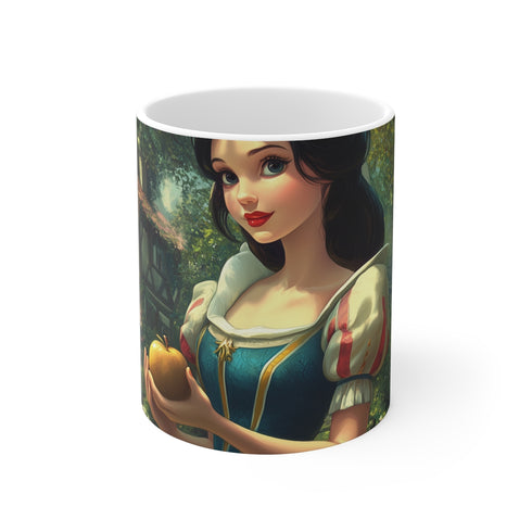 "Whimsical Snow White Mug: A Fairytale Morning"