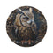 "Whimsical Steampunk Owl Round Rug"