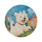 Whimsical Westie Dance Round Rug