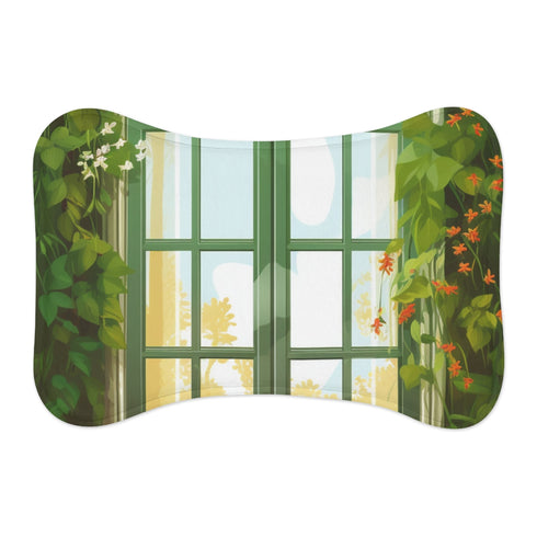 "Whimsical Window Bush Pet Mat"