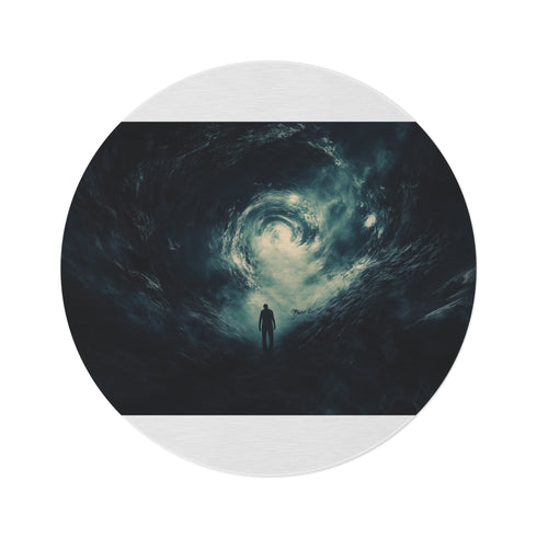 "Whirlwind Abyss Round Rug"