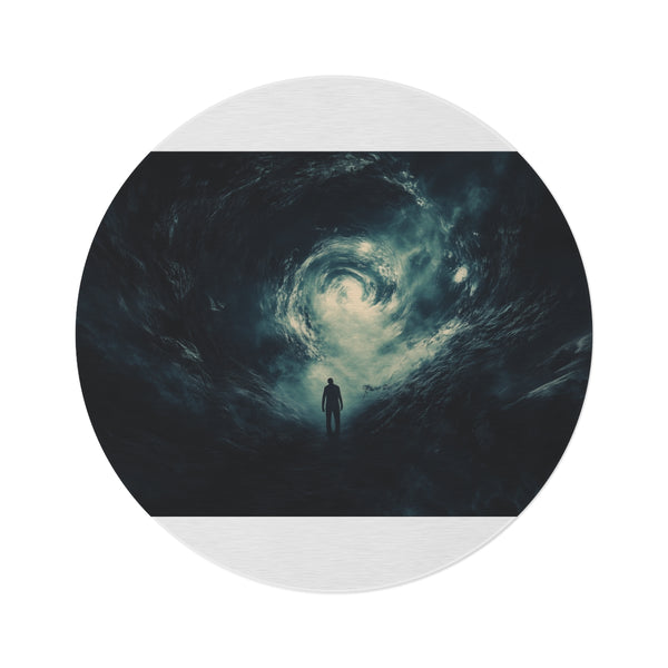 "Whirlwind Abyss Round Rug"