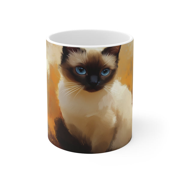 "Whisker-licious Siamese Cat Mug"