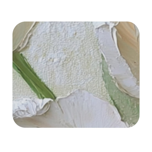 White Tulip Bouquet Mouse Pad