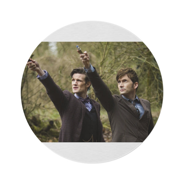 "Whovian Time Traveler Round Rug"