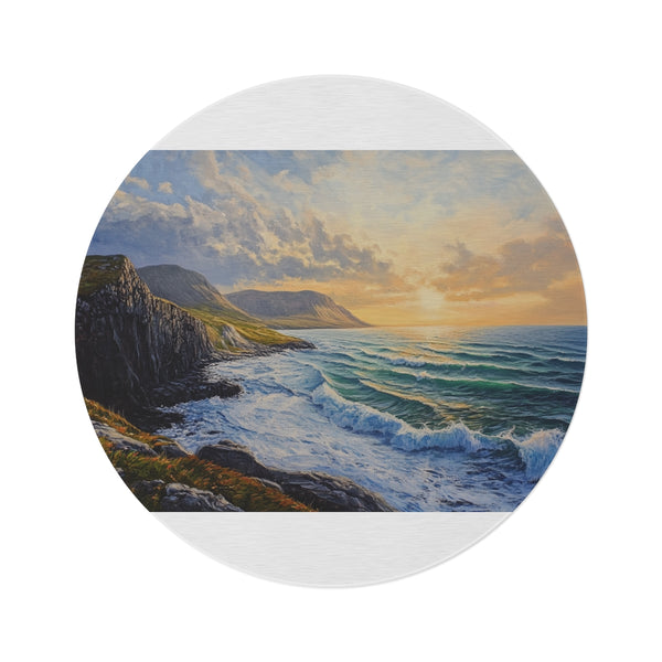 Wild Atlantic Way Sunrise Round Rug