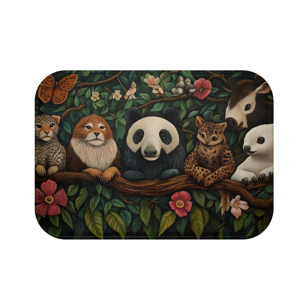 "Wild Harmonious Creatures Bath Mat"