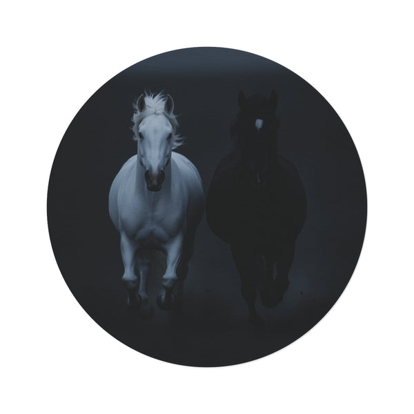 "Wild Horse Gallop Round Rug"
