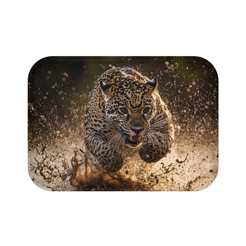 "Wild Jaguar Adventure Bath Mat"
