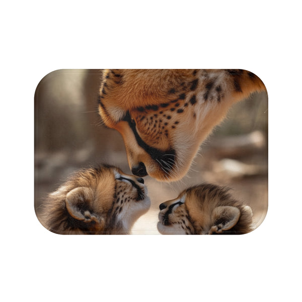 "Wild Love Cheetah Bath Mat"