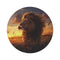 "Wild Majesty Lion Round Rug"
