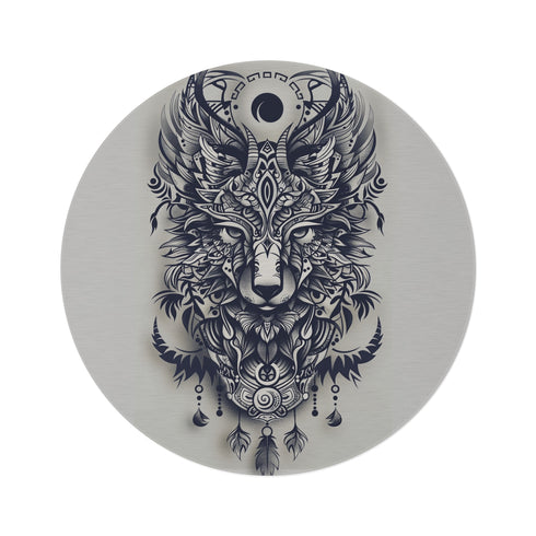 "Wild Spirit Round Rug: Tribal Animal Totem"