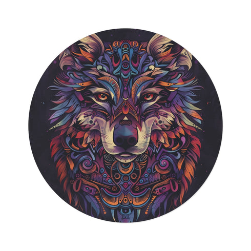 "Wild Spirit Totem Round Rug"