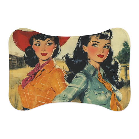 "Wild West Cowgirl Pet Mat"