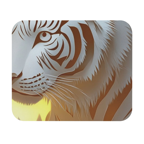 Wild White Tiger Cutout Mousepad