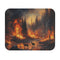 Wildfire Forest Mouse Pad Dramatic Nature Scene