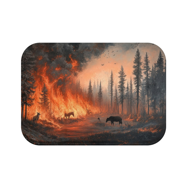 "Wildfire Wilderness Escape Bath Mat"