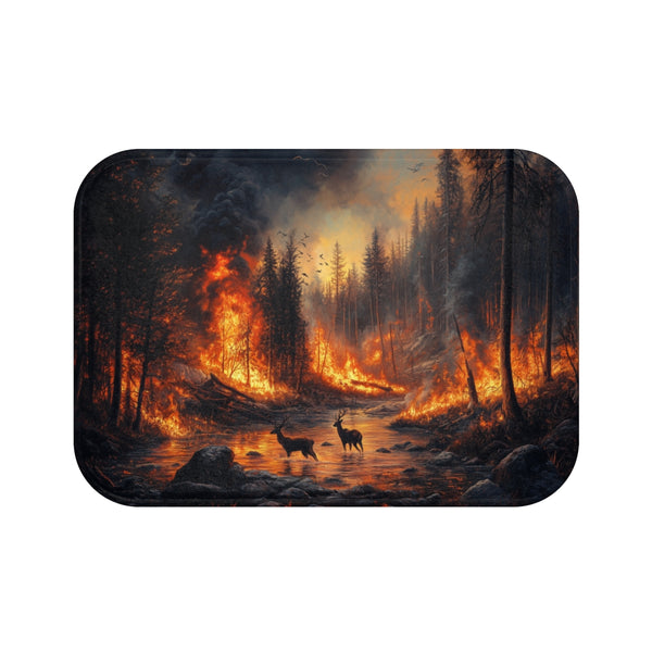 "Wildlife Escape Bath Mat"