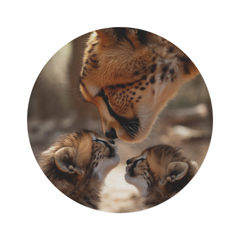 "Wildlife Family Circle Rug"
