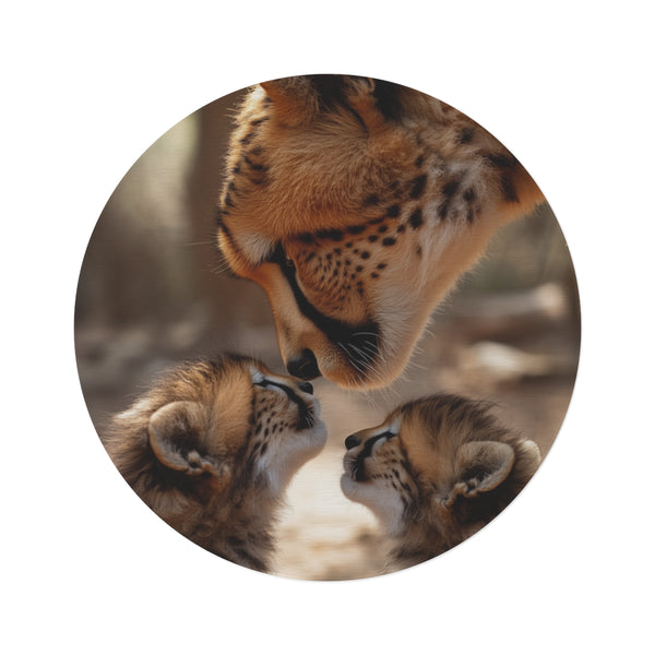 "Wildlife Family Circle Rug"