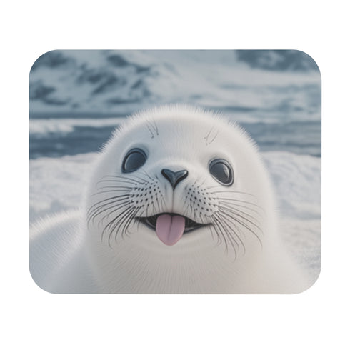 Wildlife Photography Baby Harp Seal Mouse Pad