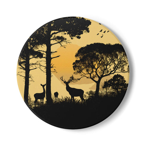 "Wildlife Silhouette Coasters: Nature's Beauty"