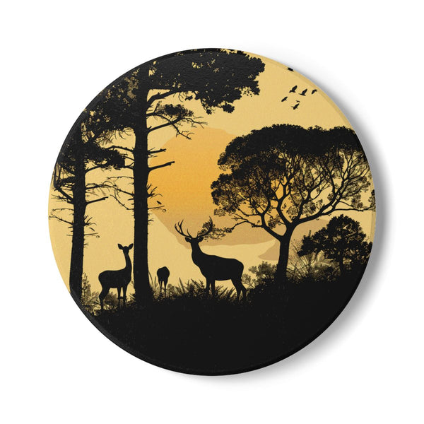 "Wildlife Silhouette Coasters: Nature's Beauty"