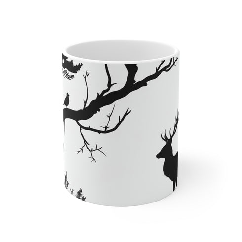 "Wildlife Silhouette Coffee Mug: Embrace Nature's Beauty"