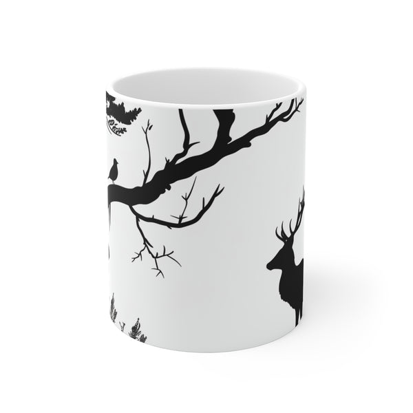 "Wildlife Silhouette Coffee Mug: Embrace Nature's Beauty"