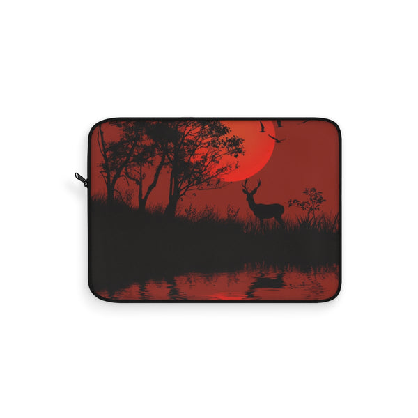 "Wildlife Silhouette Deer Laptop Sleeve"