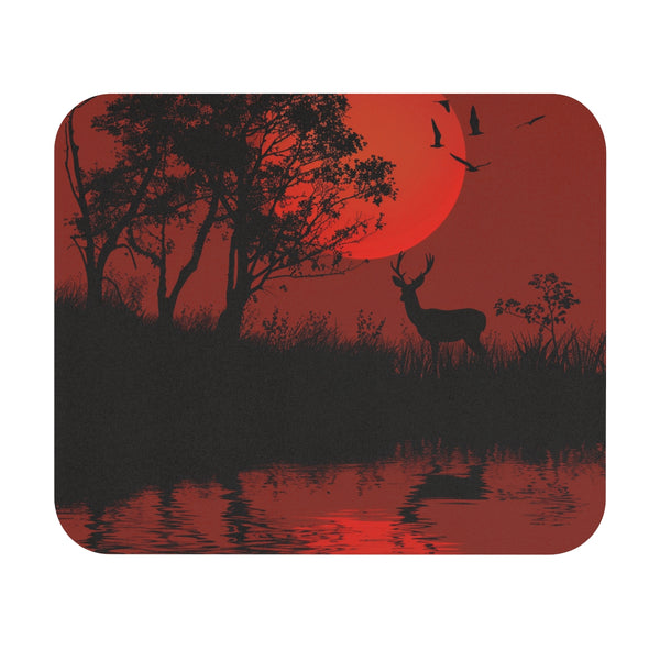 Wildlife Silhouette Deer Mouse Pad