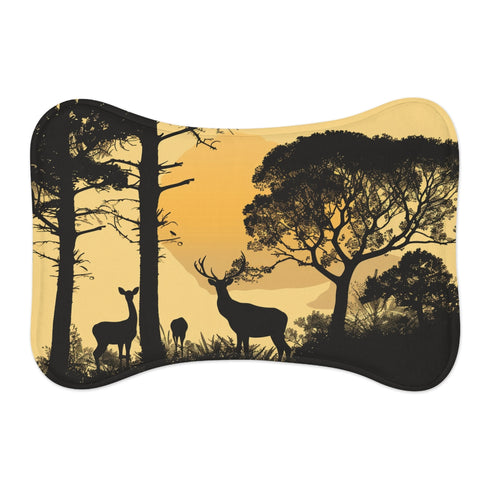 Wildlife silhouette pet mat: a nature-inspired retreat for your furry friend