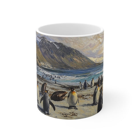 "Wildlife Wonderland Mug: Macquarie Island Penguins & Seals"
