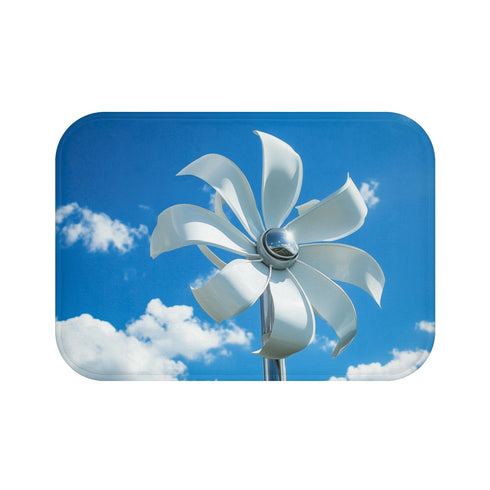 Wind Turbine Flower Petal Bathmat