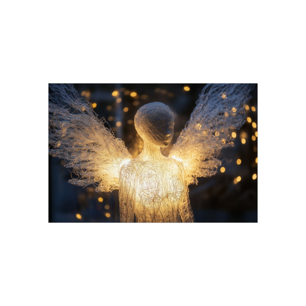 "Winged Wire Angel Art Installation"