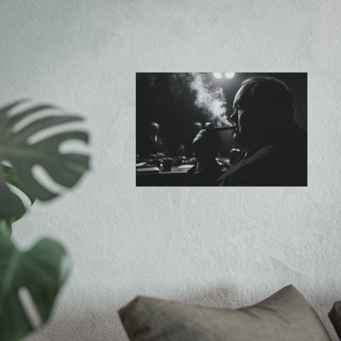 Winston Churchill Cigar Poster Portrait